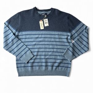 Grayers Navy and Light Blue Striped Crewneck Sweater